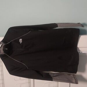 The North Face Cinder 1/4 Zip Pullover Fleece Large Black & Gray